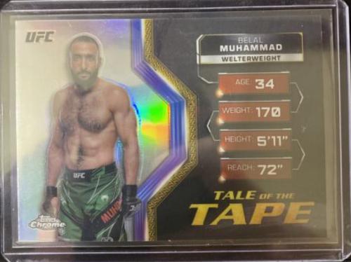 Belal Muhammad 2024 Topps Chrome UFC Tale of the Tape #TFT-15 Refractor