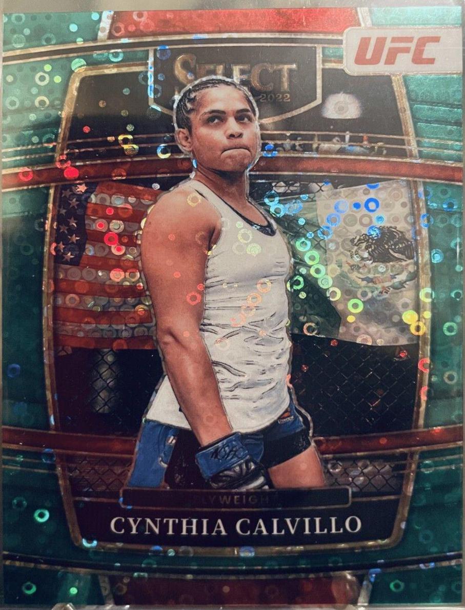 Cynthia Calvillo 2022 Panini Select UFC Concourse #70 Green Disco