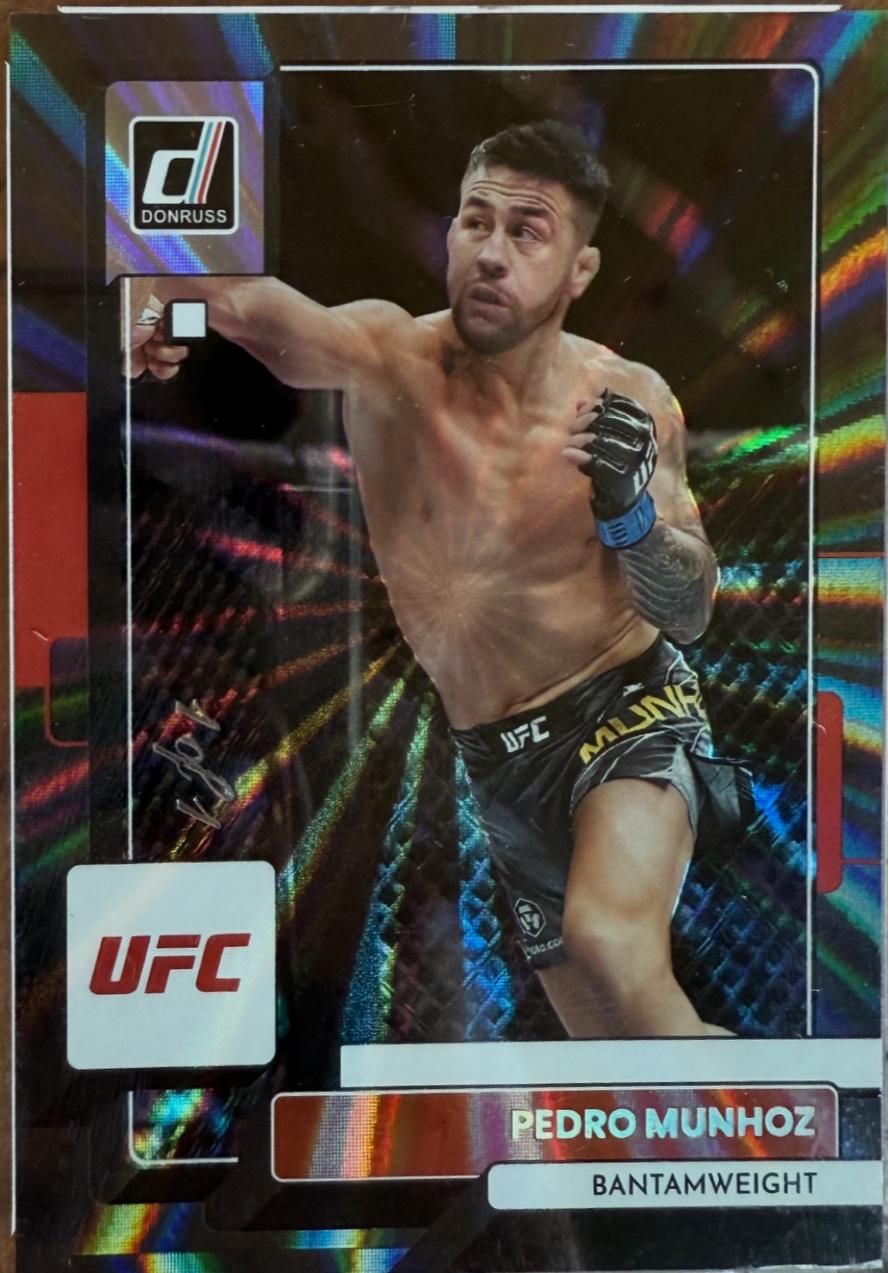 Pedro Munhoz 2023 Panini Donruss UFC Base #97 Laser
