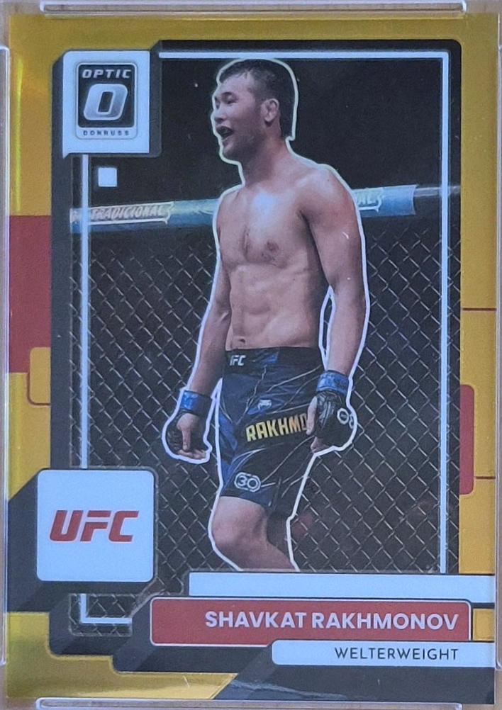 Shavkat Rakhmonov 2023 Panini Donruss Optic UFC Base #63 Gold