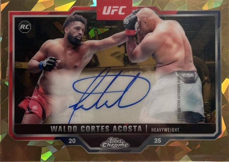 Waldo Cortes Acosta 2025 Topps Chrome Sapphire UFC Chrome Rookie Autographs Sapphire #CRA-WA Gold Sapphire