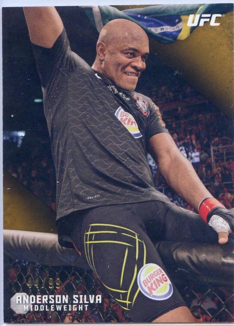 Anderson Silva 2015 Topps UFC Knockout Base #9 Gold