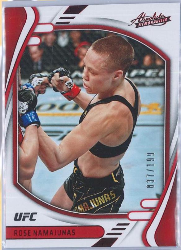 Rose Namajunas 2022 Panini Chronicles UFC Base Absolute #123 Red