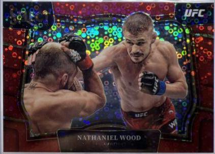 Nathaniel Wood 2023 Panini Select UFC Octagonside #245 Red Disco