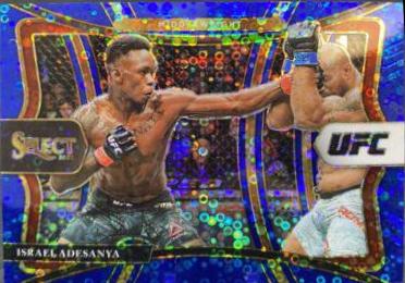 Israel Adesanya 2021 Panini Select UFC Premier Level #134 Blue Disco