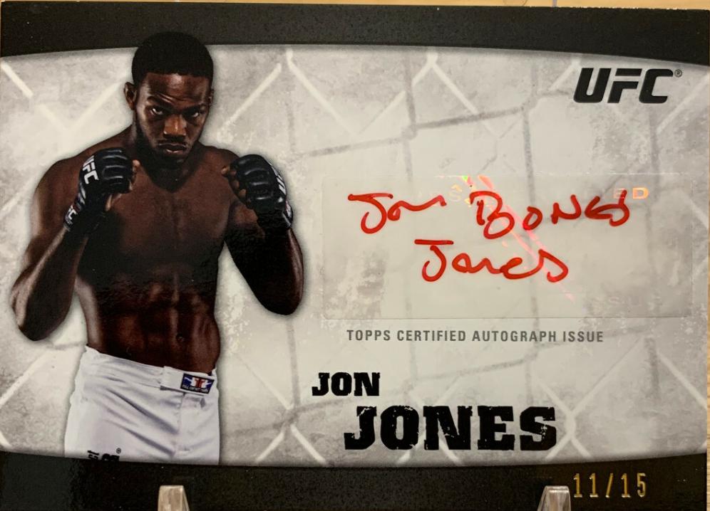 Jon Jones 2010 Topps UFC Knockout Autographs #A-JJ Red Ink
