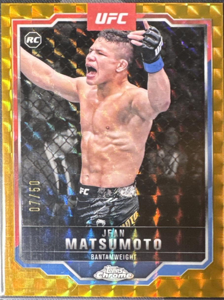 Jean Matsumoto 2025 Topps Chrome UFC Base #52 Gold Geometric Refractor