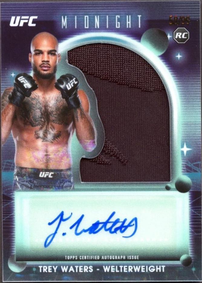 Trey Waters 2025 Topps Midnight UFC Rookie Relic Autographs #RRA-TW Twilight