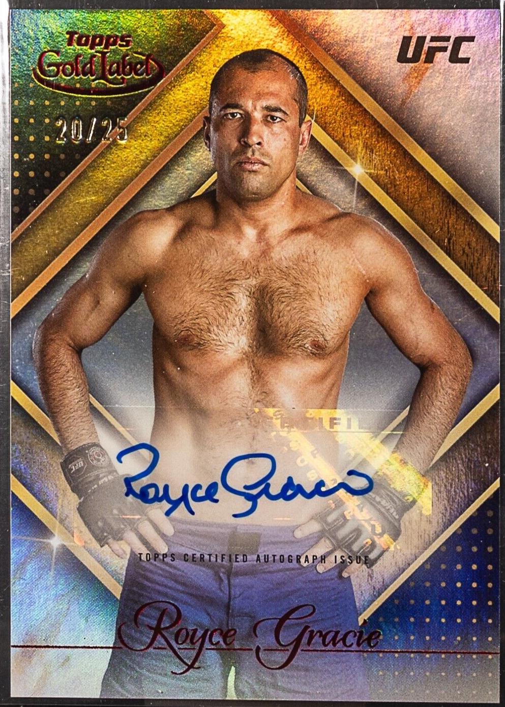 Royce Gracie 2024 Topps Gold Label UFC Golden Greats Autographs #GGA-RGR Black