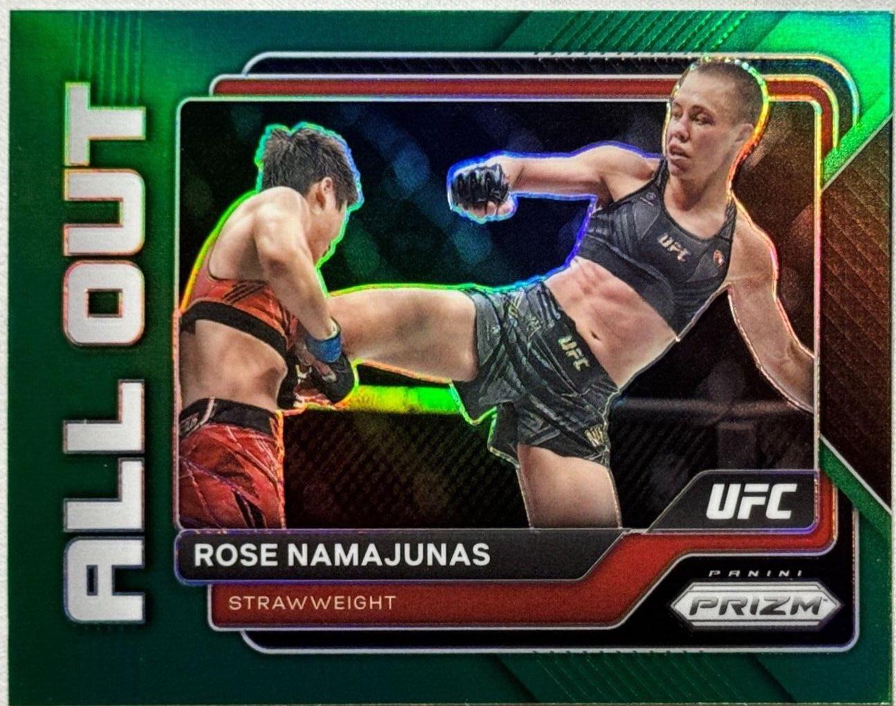Rose Namajunas 2023 Panini Prizm UFC All Out #13 Green