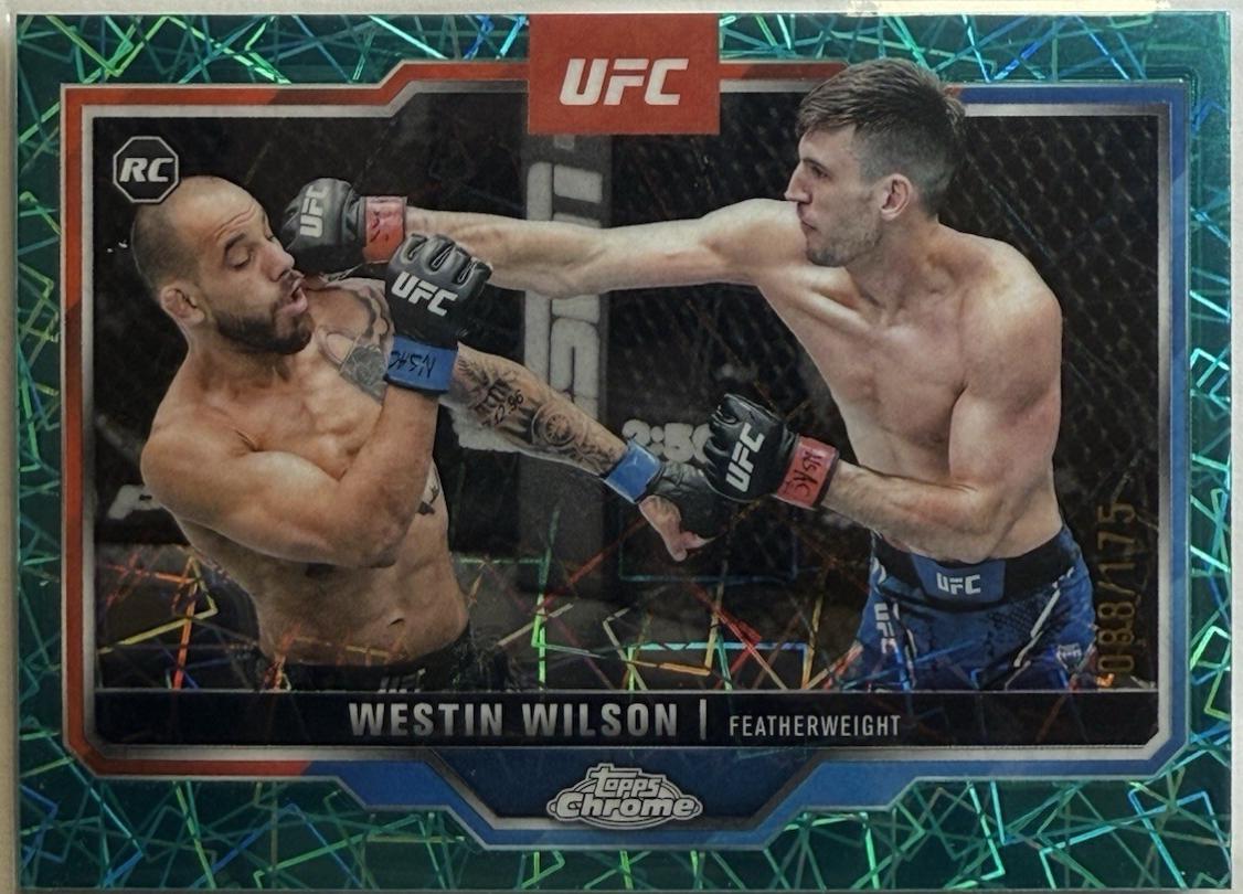 Westin Wilson 2025 Topps Chrome UFC Base #108 Teal Lazer Refractor