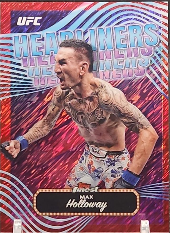 Max Holloway 2024 Topps Finest UFC Headliners #HDL-6 Red Refractor