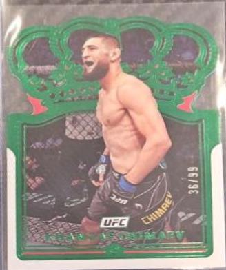 Khamzat Chimaev 2022 Panini Chronicles UFC Base Crown Royale #111 Green