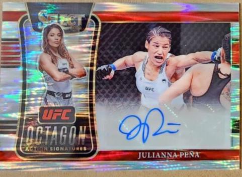 Julianna Peña 2022 Panini Select UFC Octagon Action Signatures #12 Disco