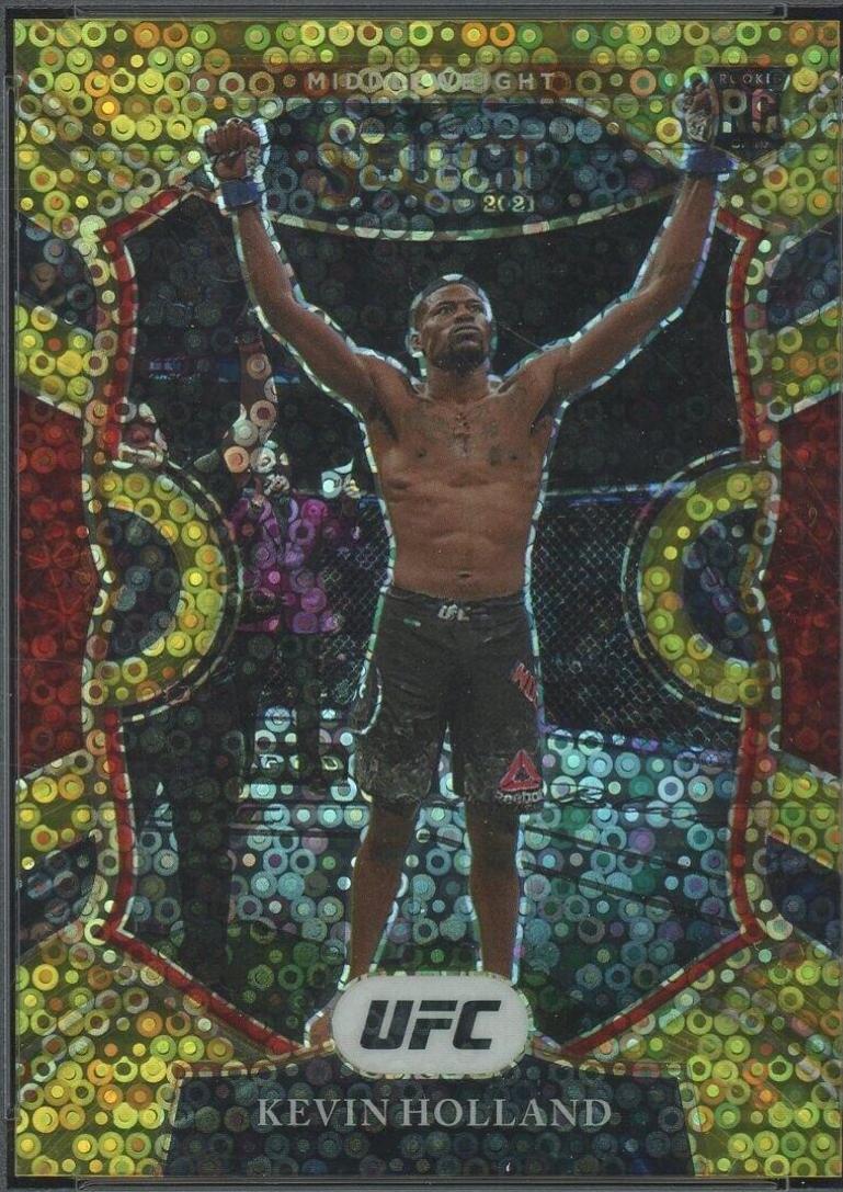 Kevin Holland 2021 Panini Select UFC Concourse #37 Gold Disco