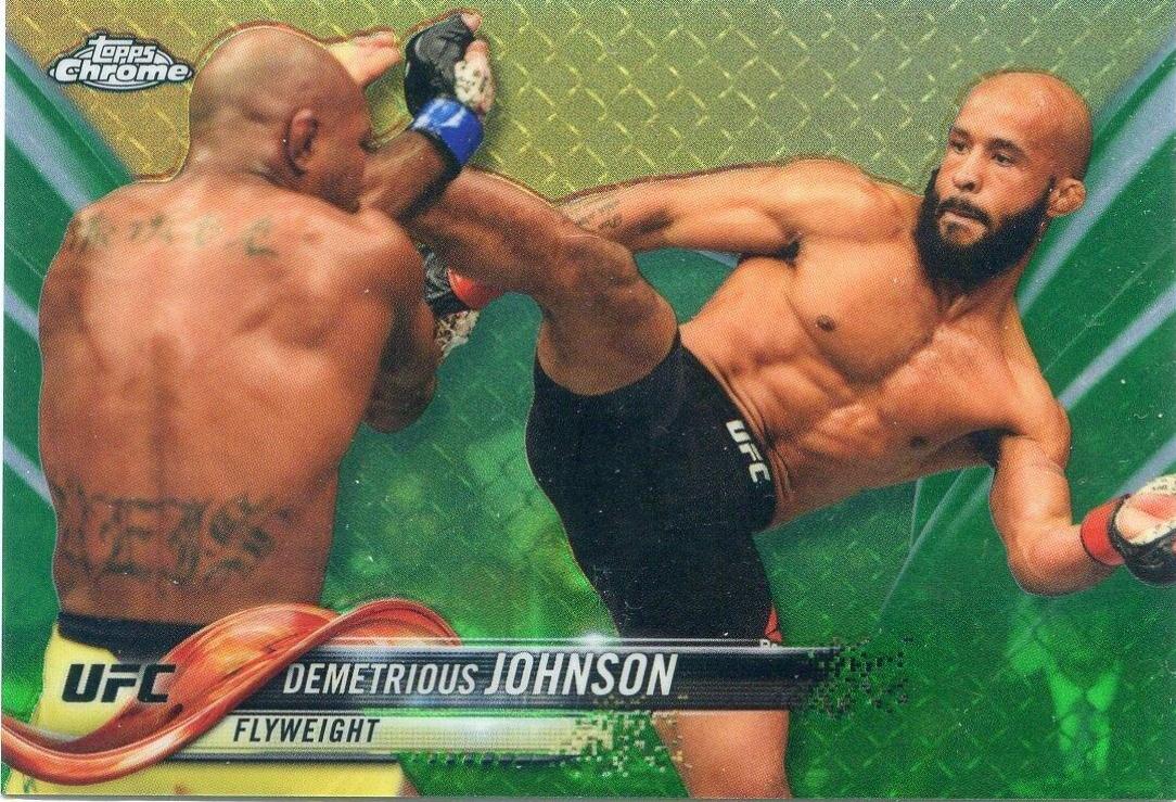 Demetrious Johnson 2018 Topps Chrome UFC Base #1 Green