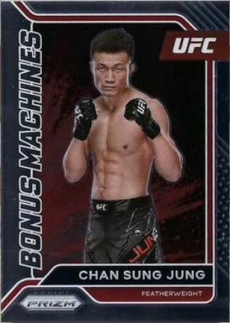 Chan Sung Jung 2022 Panini Prizm UFC Bonus Machines #6 Black Prizm