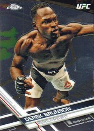 Derek Brunson 2017 Topps Chrome UFC Base #68 Blue Wave