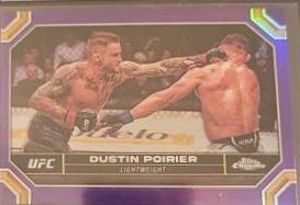 Dustin Poirier 2024 Topps Chrome UFC Base #64 Purple Refractor