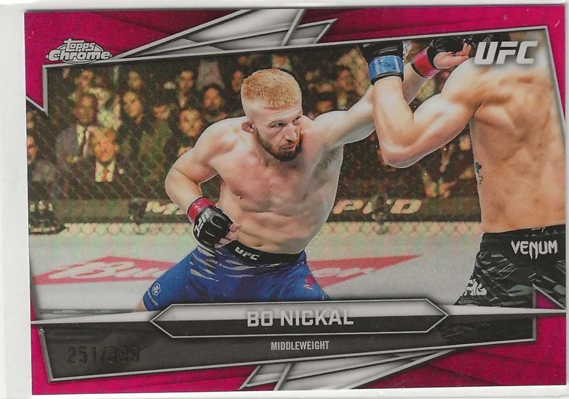 Bo Nickal 2026 Topps Chrome UFC Base #46 Pink Refractor
