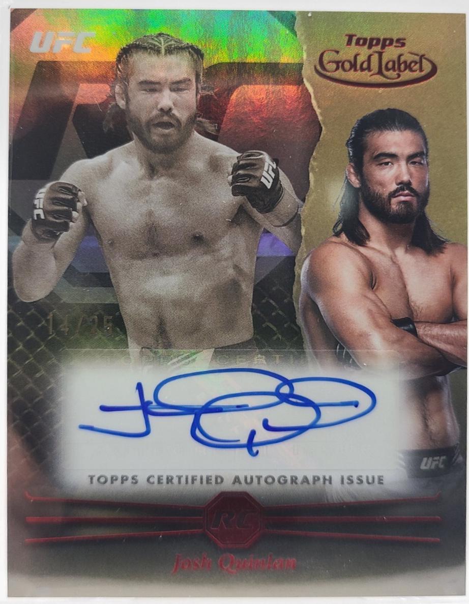 Josh Quinlan 2024 Topps Gold Label UFC Rookie Autographs #RCA-JOQ Red
