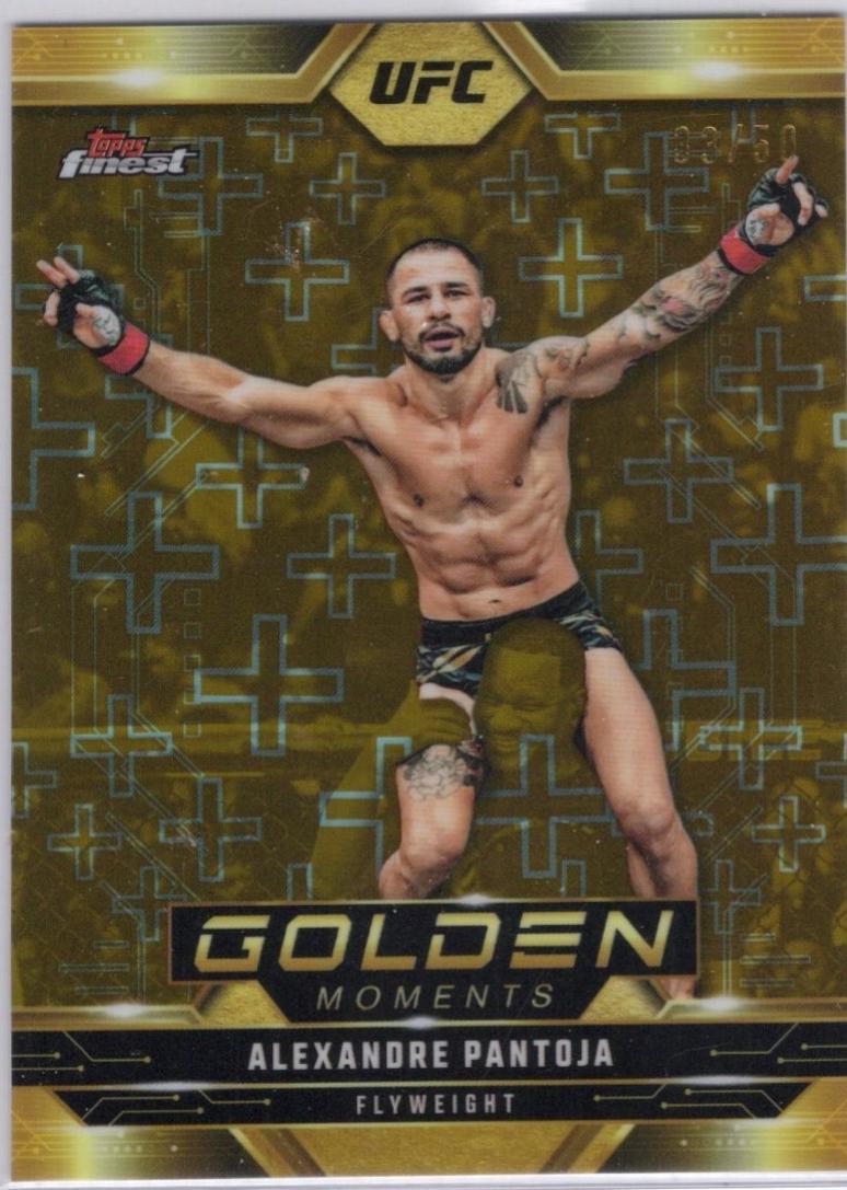 Alexandre Pantoja 2025 Topps Finest UFC Golden Moments #GM-14 Gold Refractor