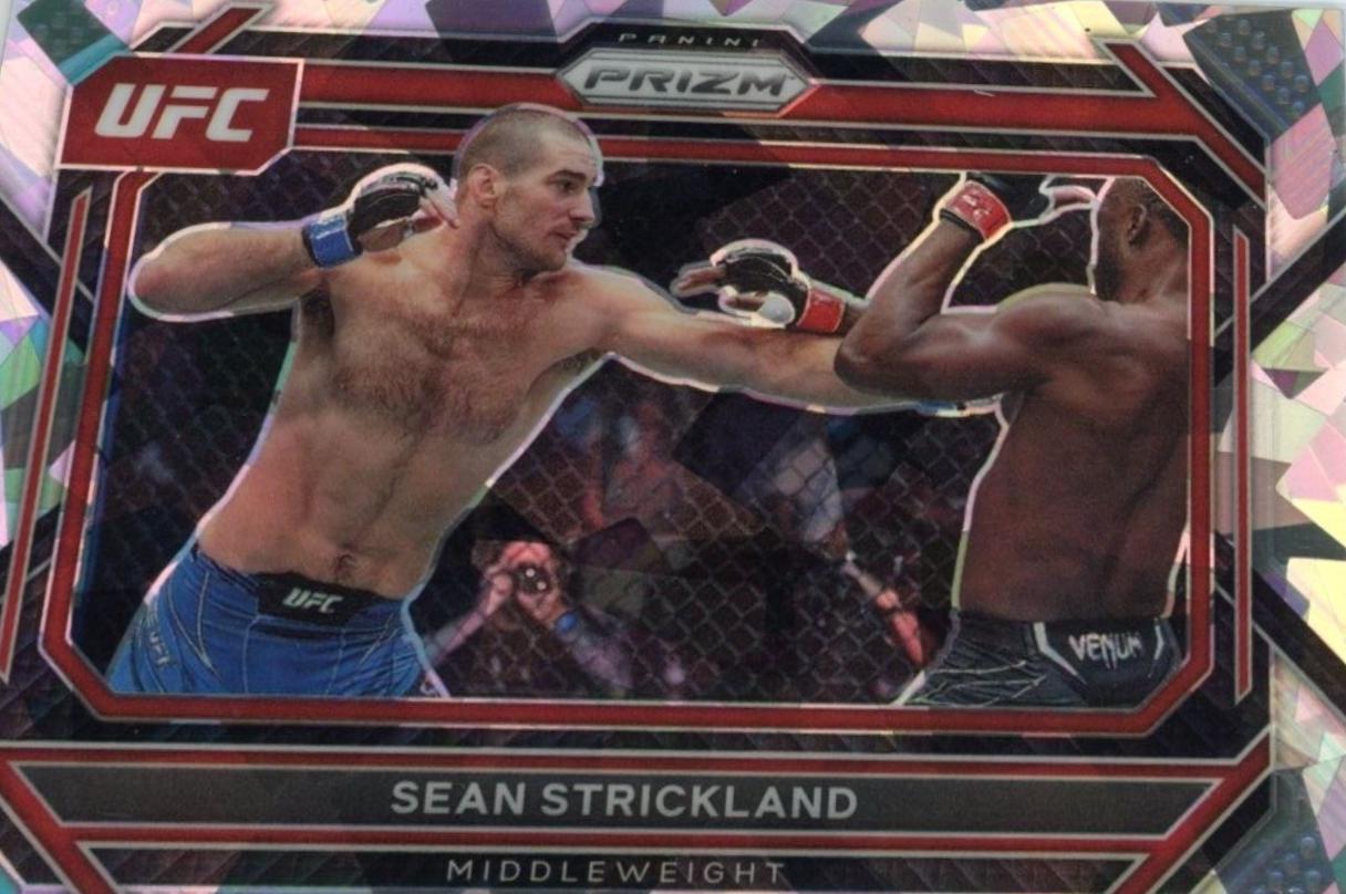 Sean Strickland 2023 Panini Prizm UFC Base #61 Ice