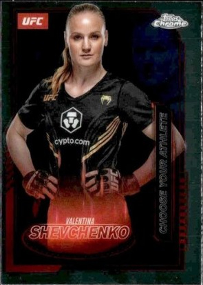 Valentina Shevchenko 2025 Topps Chrome UFC Mission Control #MCL-20 Geometric Purple Refractor
