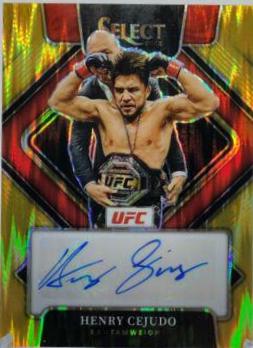 Henry Cejudo 2022 Panini Select UFC Signatures #21 Black Flash