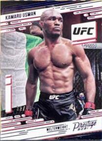 Kamaru Usman 2021 Panini Chronicles UFC Base Prestige #80 Purple