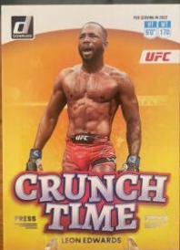 Leon Edwards 2023 Panini Donruss UFC Crunch Time #12 Press Proof Silver