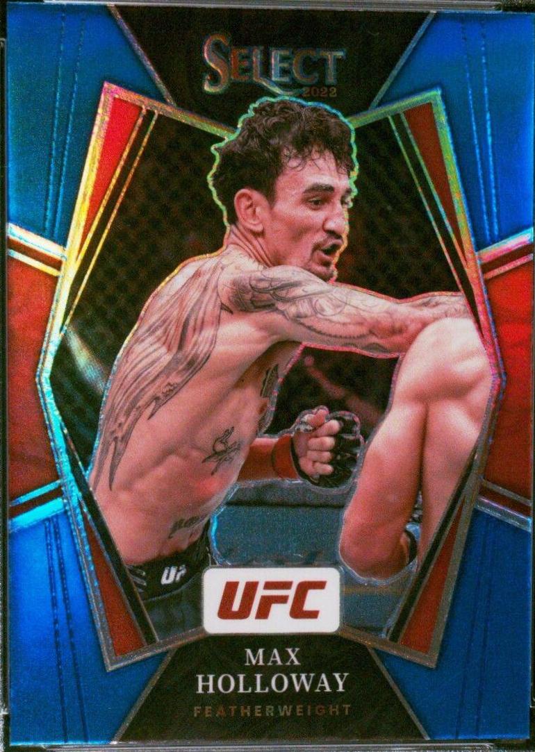 Max Holloway 2022 Panini Select UFC Premier Level #161 Blue Prizm