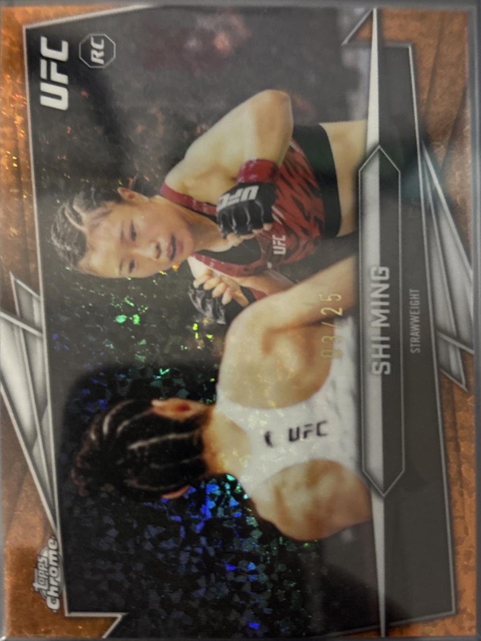 Shi Ming 2026 Topps Chrome UFC Base #129 Orange Refractor