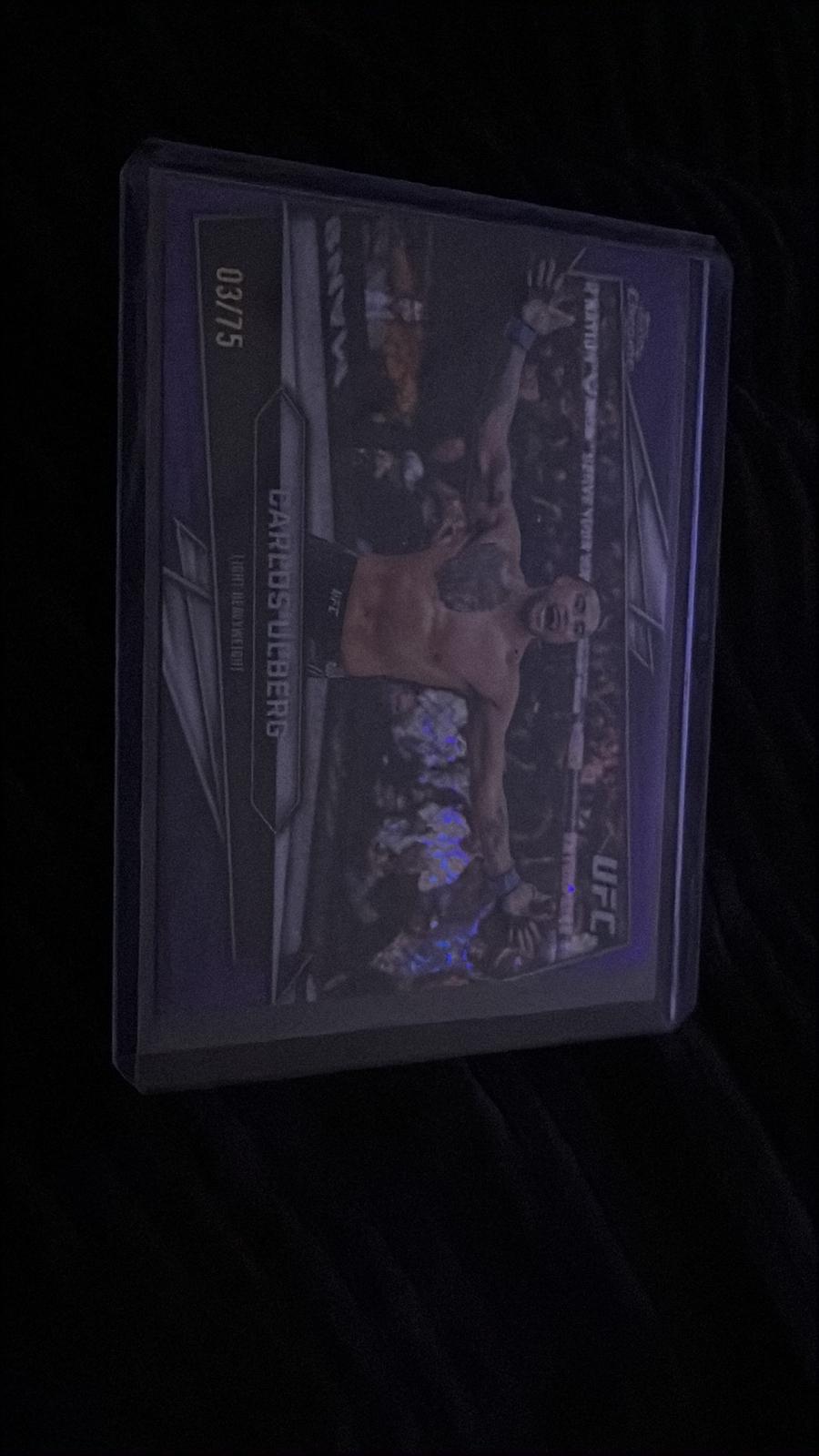 Carlos Ulberg 2026 Topps Chrome UFC Base #110 Purple Mini Diamonds Refractor
