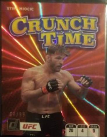 Stipe Miocic 2022 Panini Donruss UFC Crunch Time #17 Purple Laser