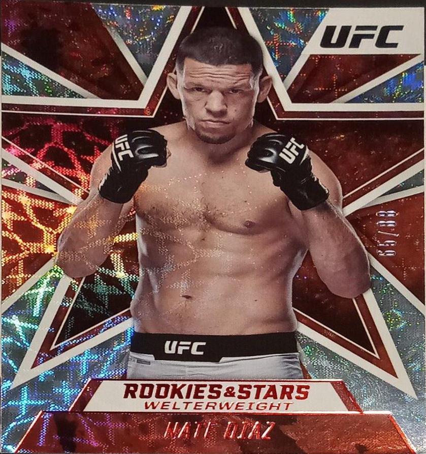 Nate Diaz 2021 Panini Chronicles UFC Base Rookies and Stars #88 Asia Red
