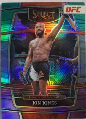 Jon Jones 2022 Panini Select UFC Concourse #55 Green and Purple