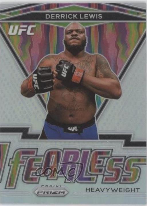 Derrick Lewis 2021 Panini Prizm UFC Fearless #15 Silver
