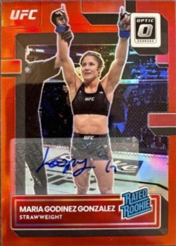 Maria Godinez Gonzalez 2023 Panini Donruss Optic UFC Base Rated Rookies Signatures #129 Red