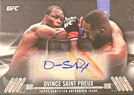 Ovince Saint Preux 2017 Topps UFC Knockout Knockout Autographs #KA-OS Blue