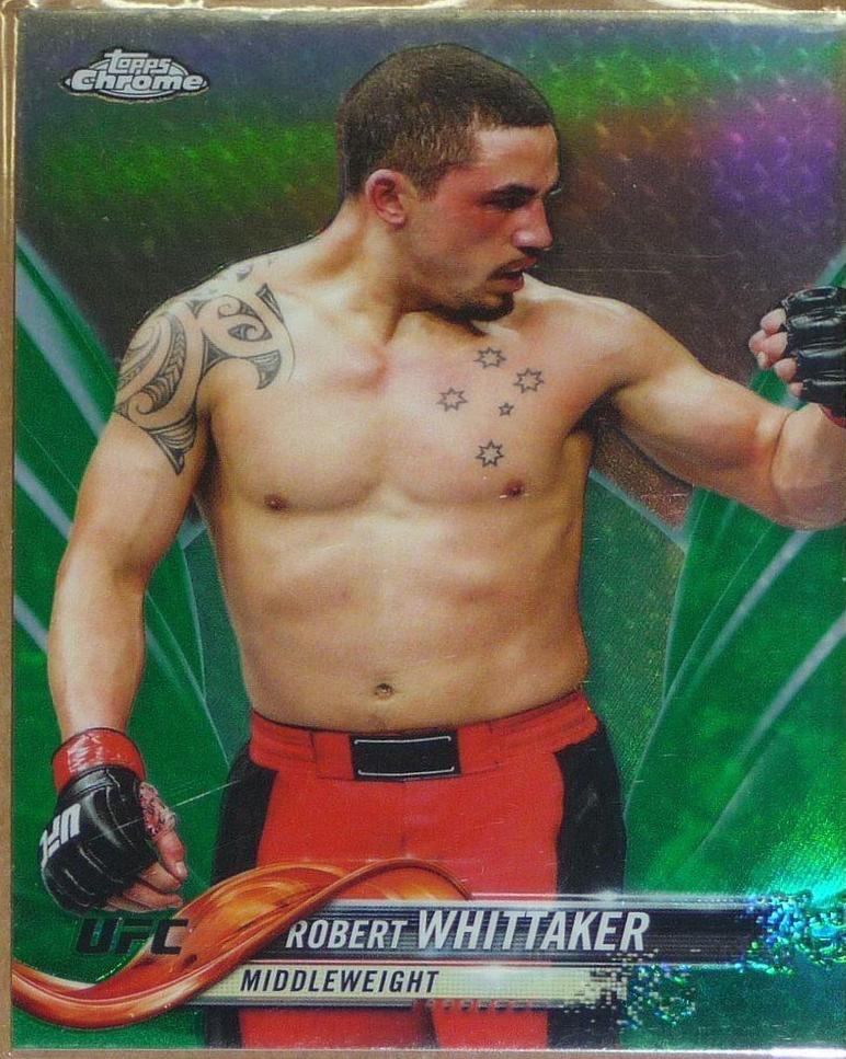 Robert Whittaker 2018 Topps Chrome UFC Base #34 Green