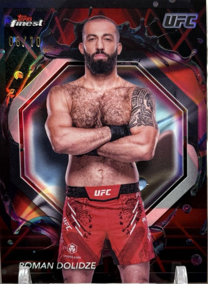 Roman Dolidze 2024 Topps Finest UFC Base Rare #202 Refractor