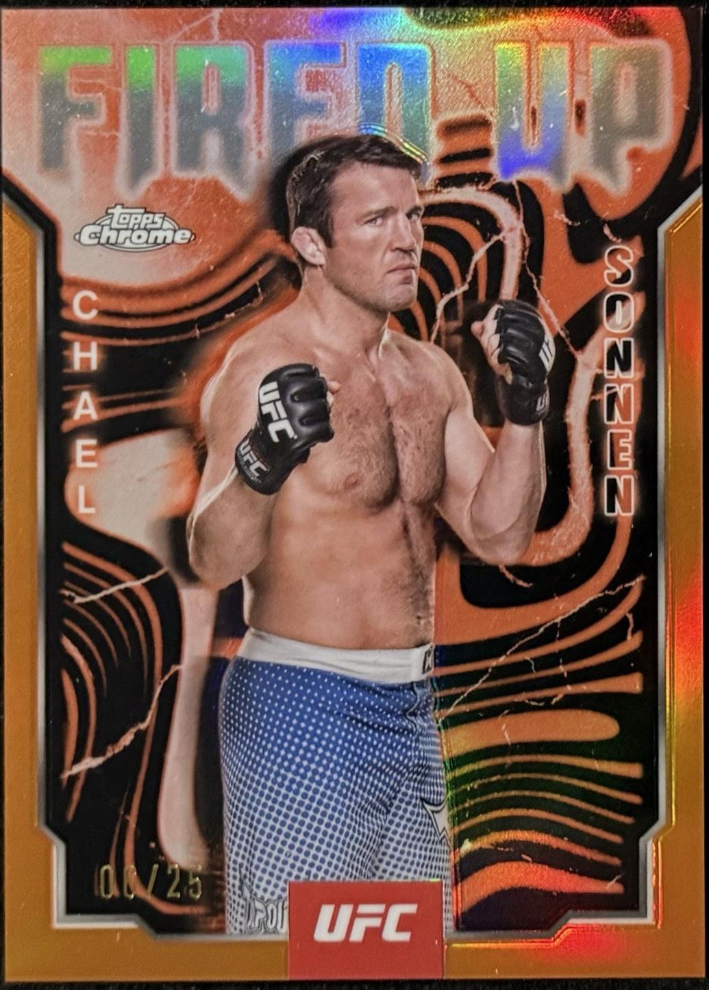 Chael Sonnen 2025 Topps Chrome UFC Fired Up #FUP-13 Orange