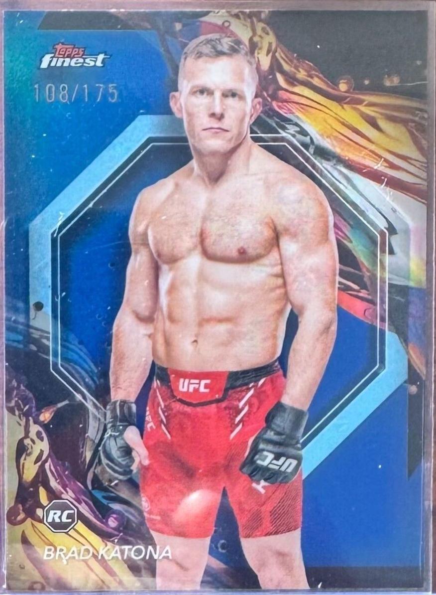 Brad Katona 2024 Topps Finest UFC Base Uncommon #105 Blue Refractor