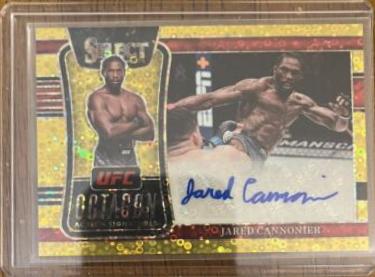 Jared Cannonier 2022 Panini Select UFC Octagon Action Signatures #33 Black