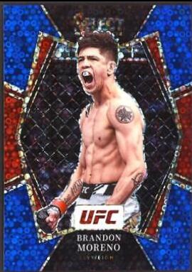 Brandon Moreno 2022 Panini Select UFC Premier Level #191 Blue Disco