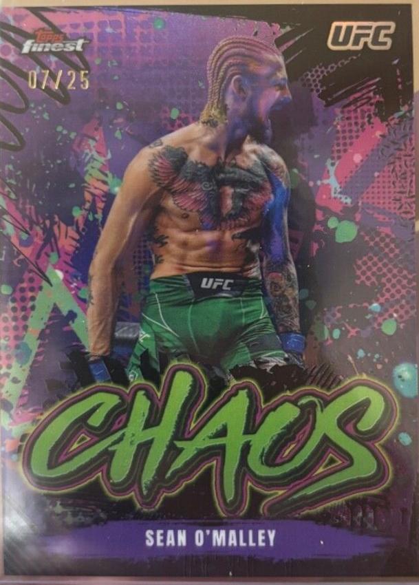 Sean O'Malley 2024 Topps Finest UFC Chaos #CHA-21 Black Refractor