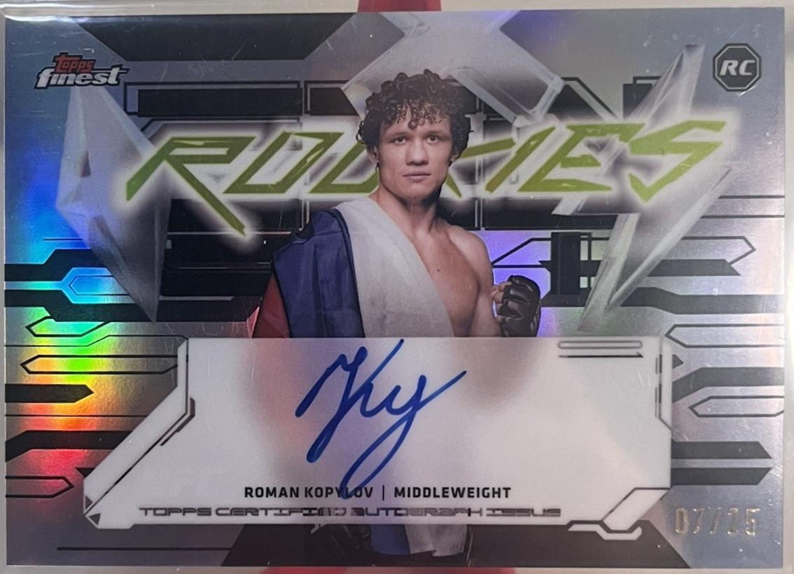 Roman Kopylov 2025 Topps Finest UFC Finest Rookie Autographs #FRA-RK Black Refractor