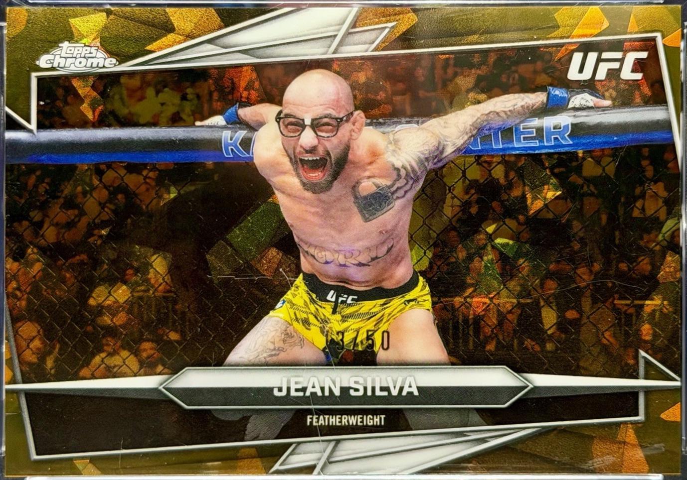 Jean Silva 2026 Topps Chrome UFC Base #163 Gold Refractor