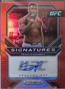 Francis Ngannou 2021 Panini Prizm UFC Signatures #11 Red